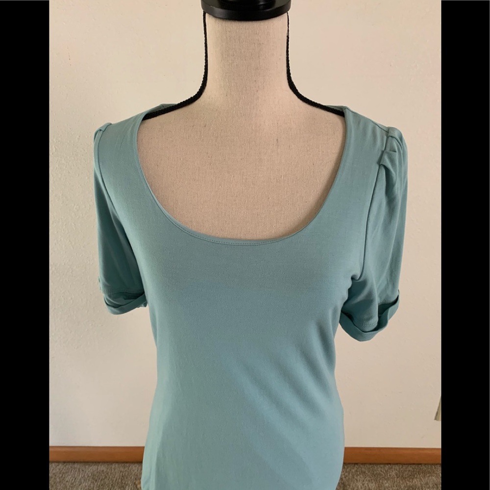 Women's Short Sleeve Top - Light Blue